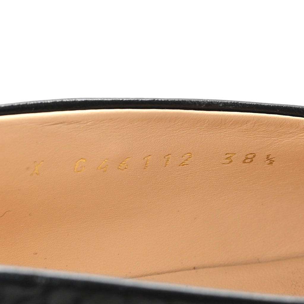 SHINY CRUMPLED CALFSKIN CC MOCASSIN LOAFERS BLACK