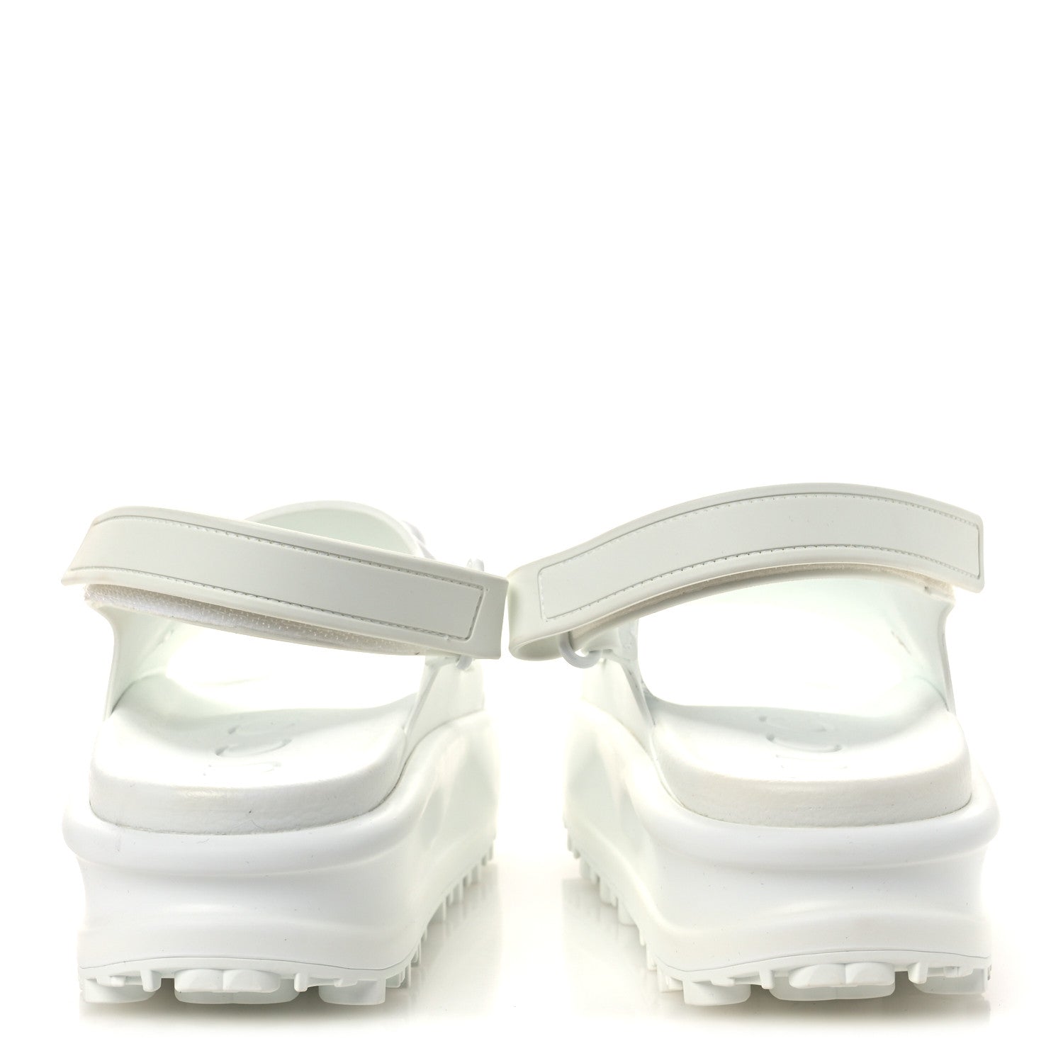SOFT RUBBER HORSEBIT TOUCH WOMENS STRAPPED SANDALS GREAT WHITE