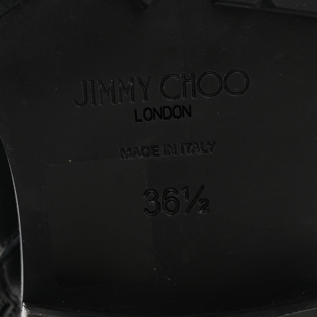 SHINY CALFSKIN CAYO COMBAT BOOTS BLACK