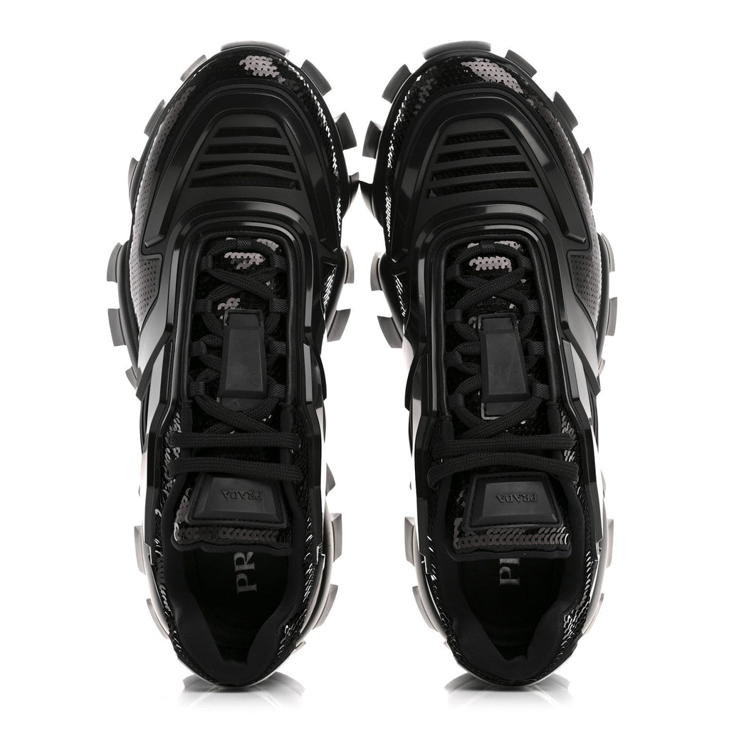 SEQUIN COTTON RUBBER MENS CLOUDBUST THUNDER SNEAKERS BLACK