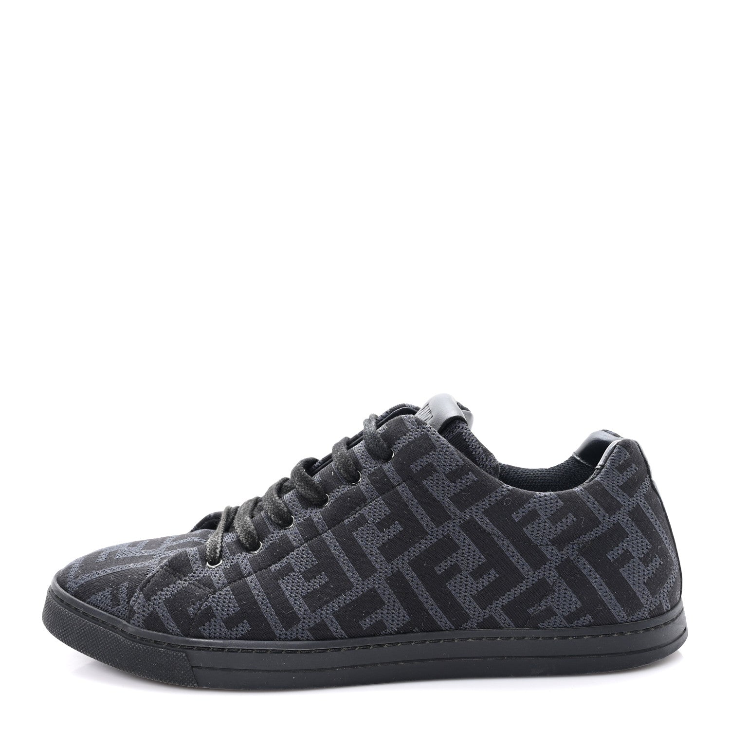 TECH FABRIC FF MENS LACE UP LOW TOP SNEAKERS BLACK