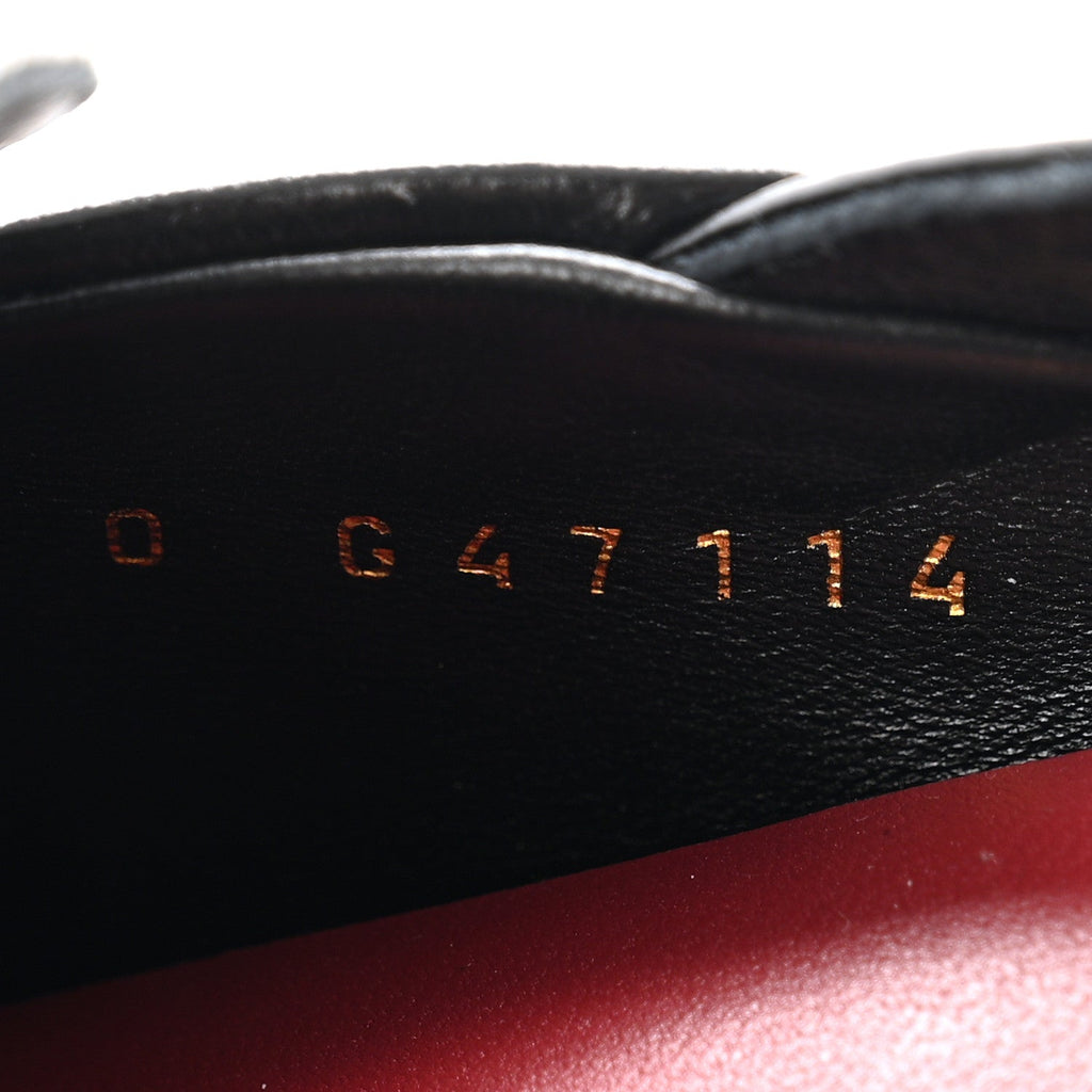GLAZED CALFSKIN CC SLINGBACK FLATS BLACK