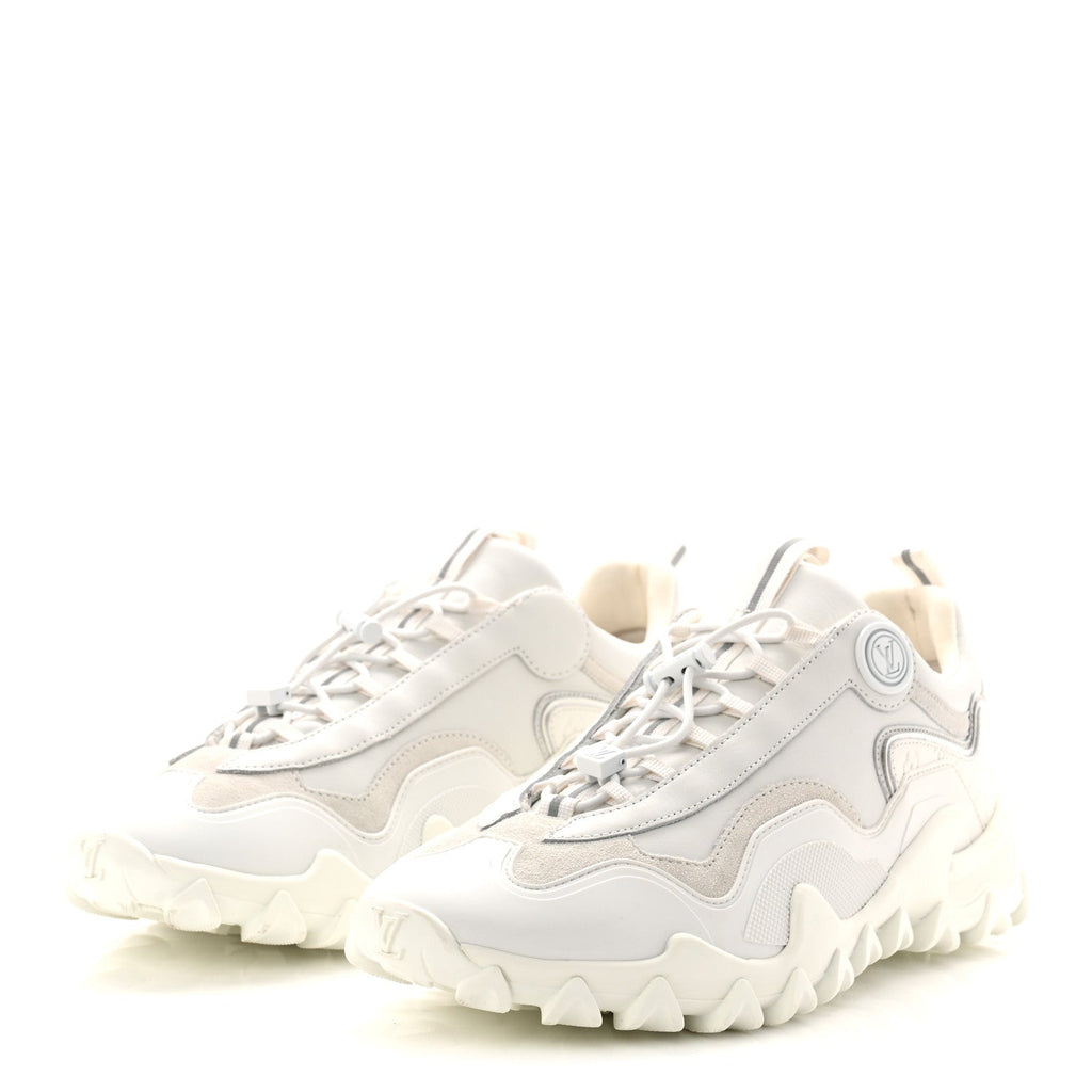 SUEDE CALFSKIN LV RUSH SNEAKERS WHITE