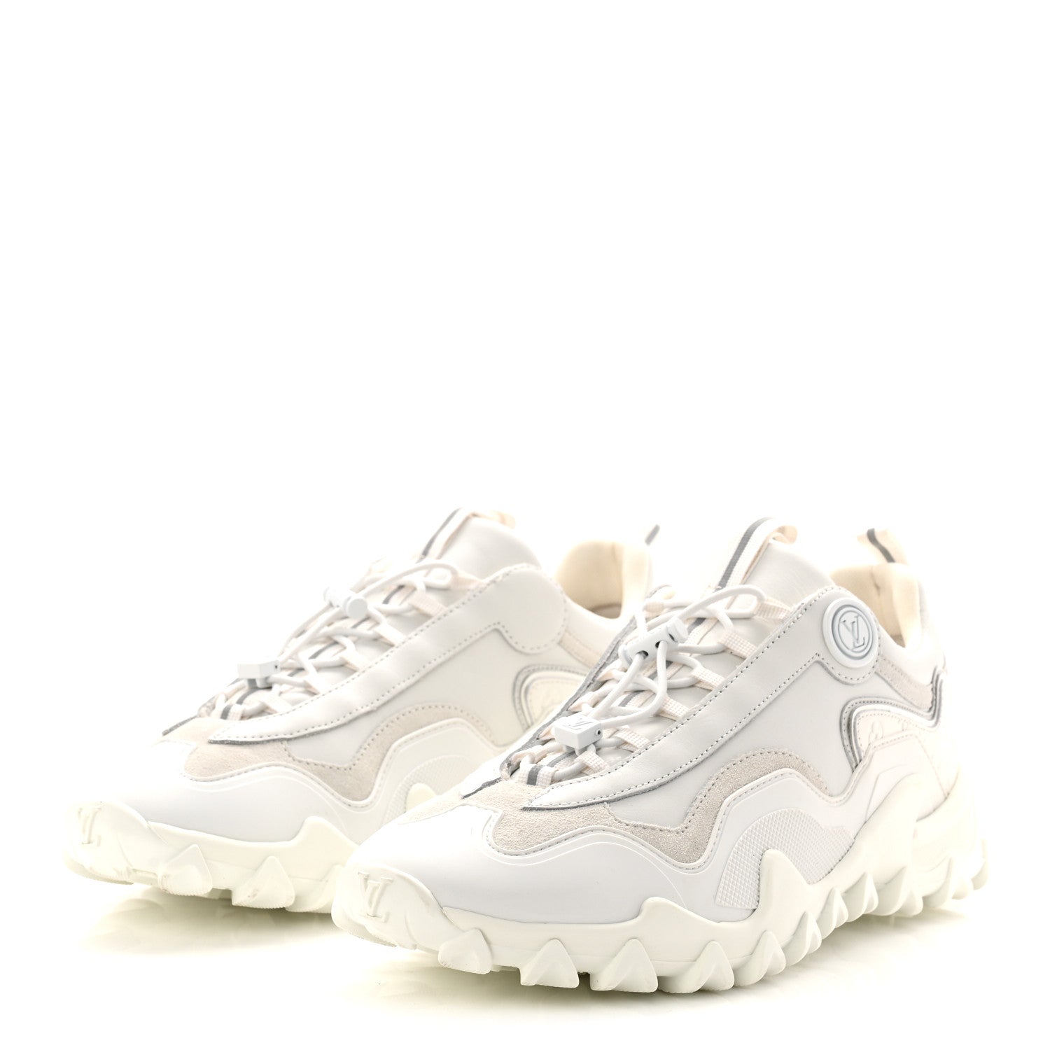 SUEDE CALFSKIN LV RUSH SNEAKERS WHITE