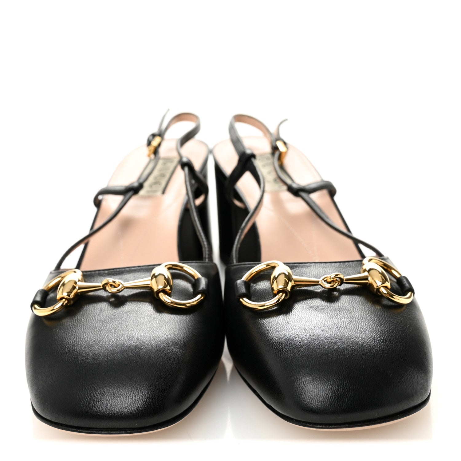 MALAGA KID HORSEBIT 70MM SLINGBACK PUMPS BLACK