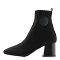 KNIT CALFSKIN VOLVER 60 ANKLE BOOTS BLACK