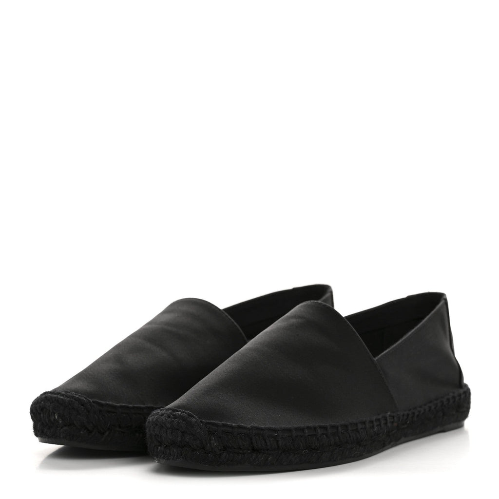CREPE SATIN ELBA ESPADRILLES BLACK