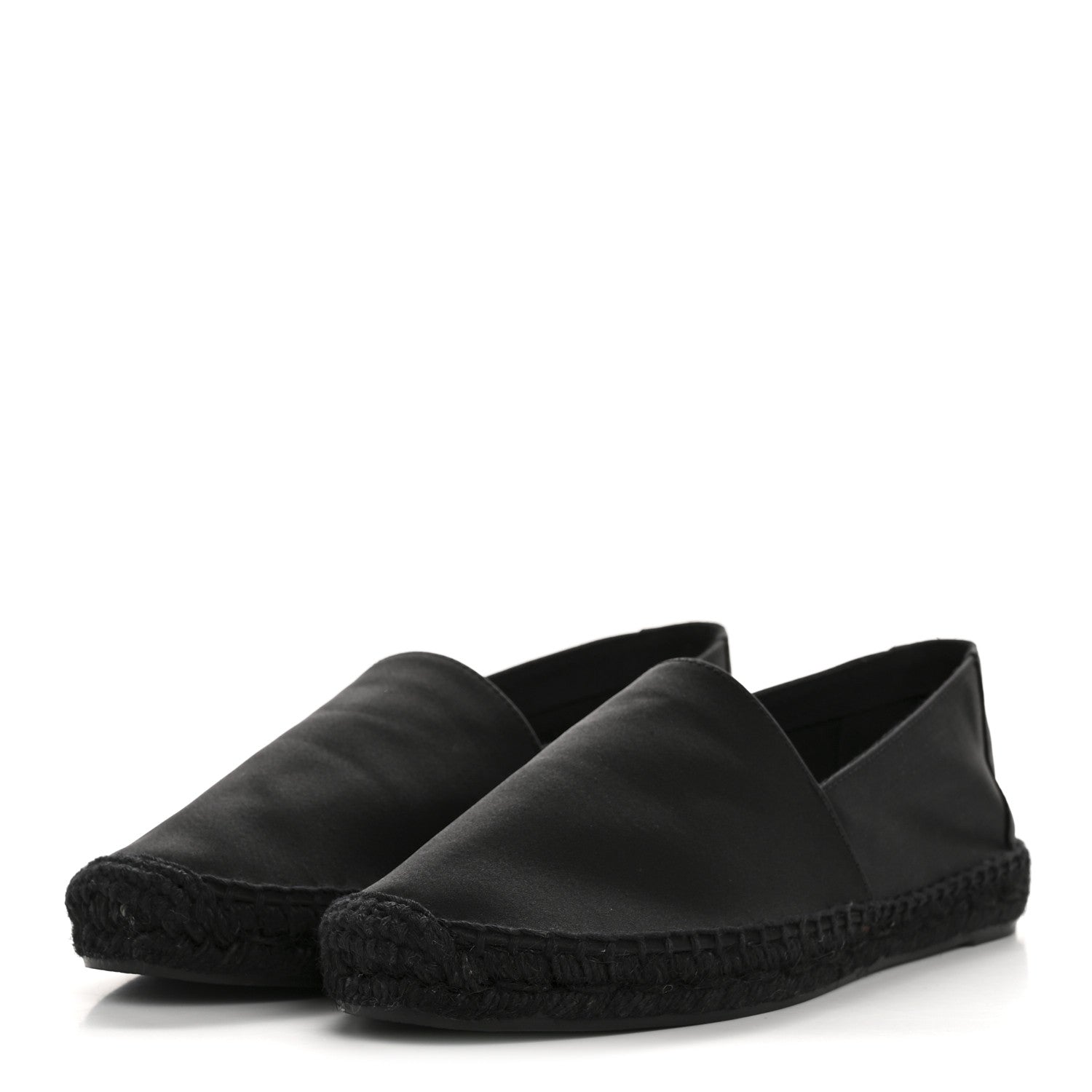CREPE SATIN ELBA ESPADRILLES BLACK