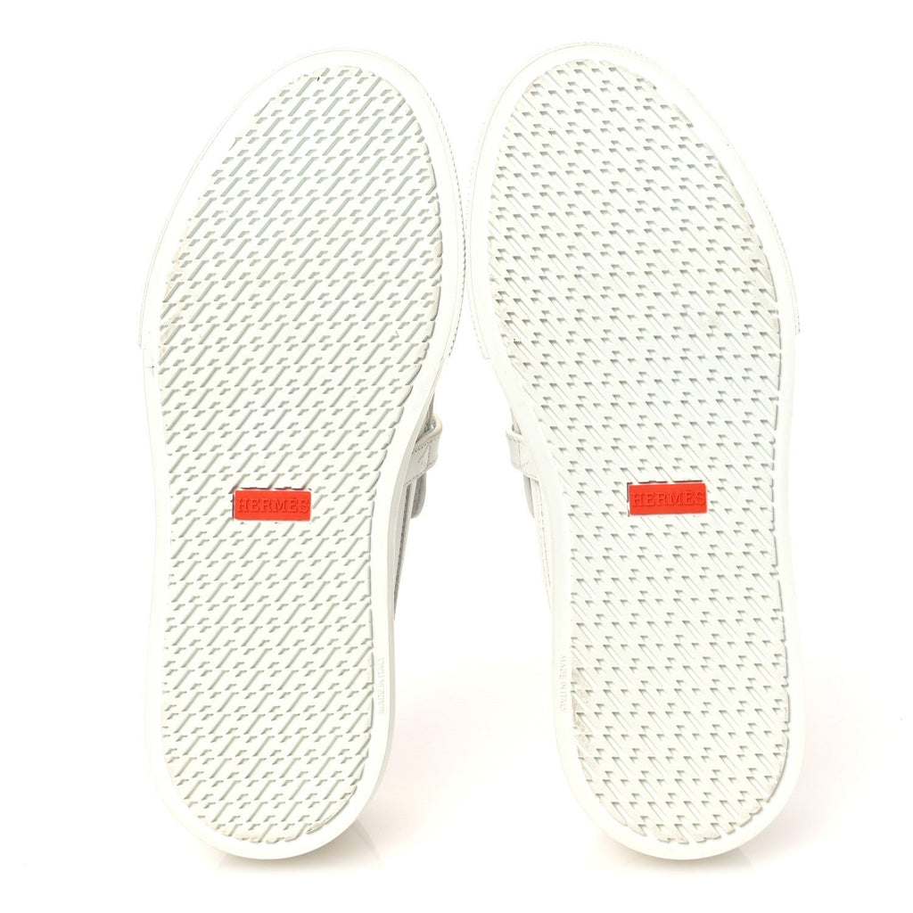 CALFSKIN GAME SLIP ON SNEAKERS WHITE