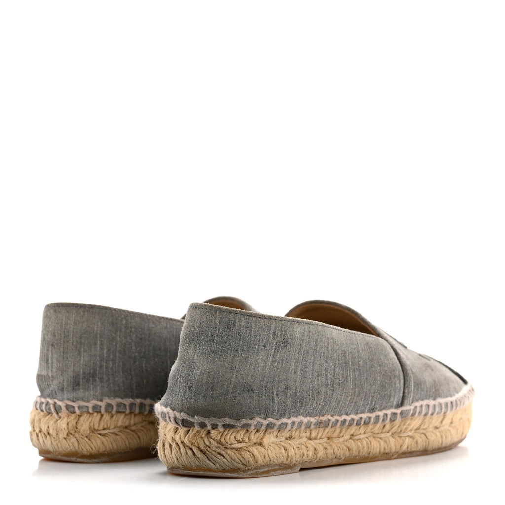 STRIATED SUEDE ESPADRILLES DARK GREY