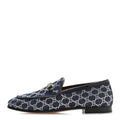DENIM CRYSTAL GG MONOGRAM HORSEBIT WOMENS JORDAAN LOAFERS DEEP BLUE BLUE MILAD