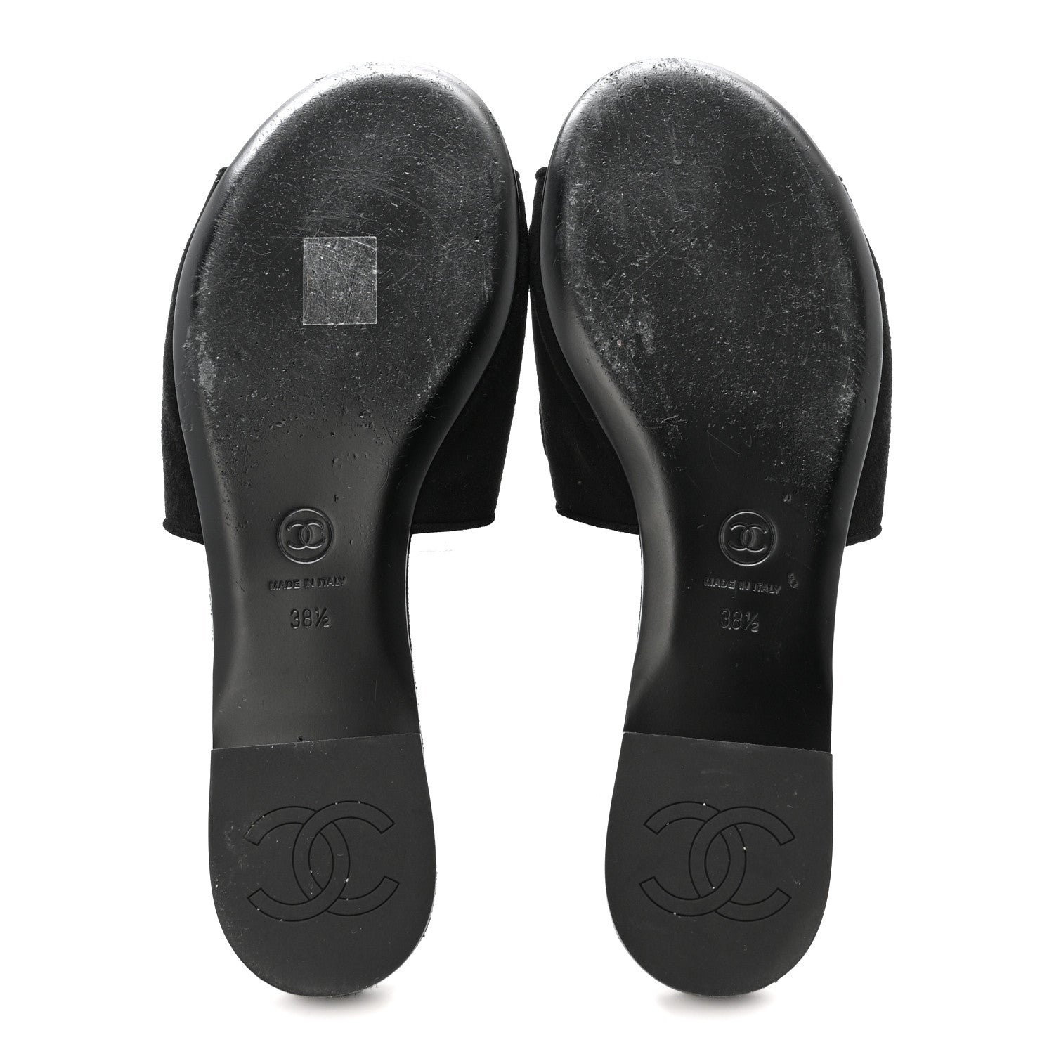 SUEDE KIDSKIN VELCRO MULES BLACK
