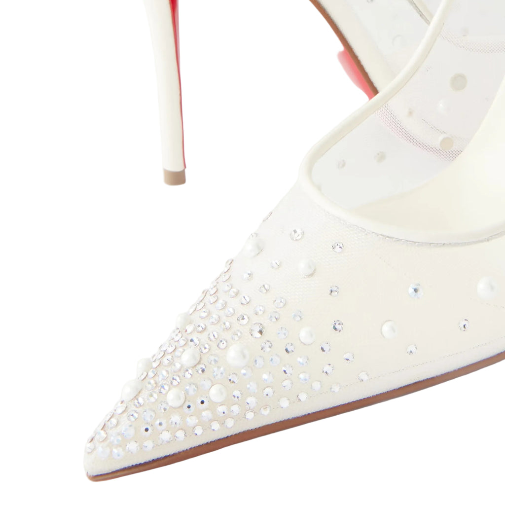 CHRISTIAN LOUBOUTIN MISS Z DEGRASTRASS PERLA WHITE