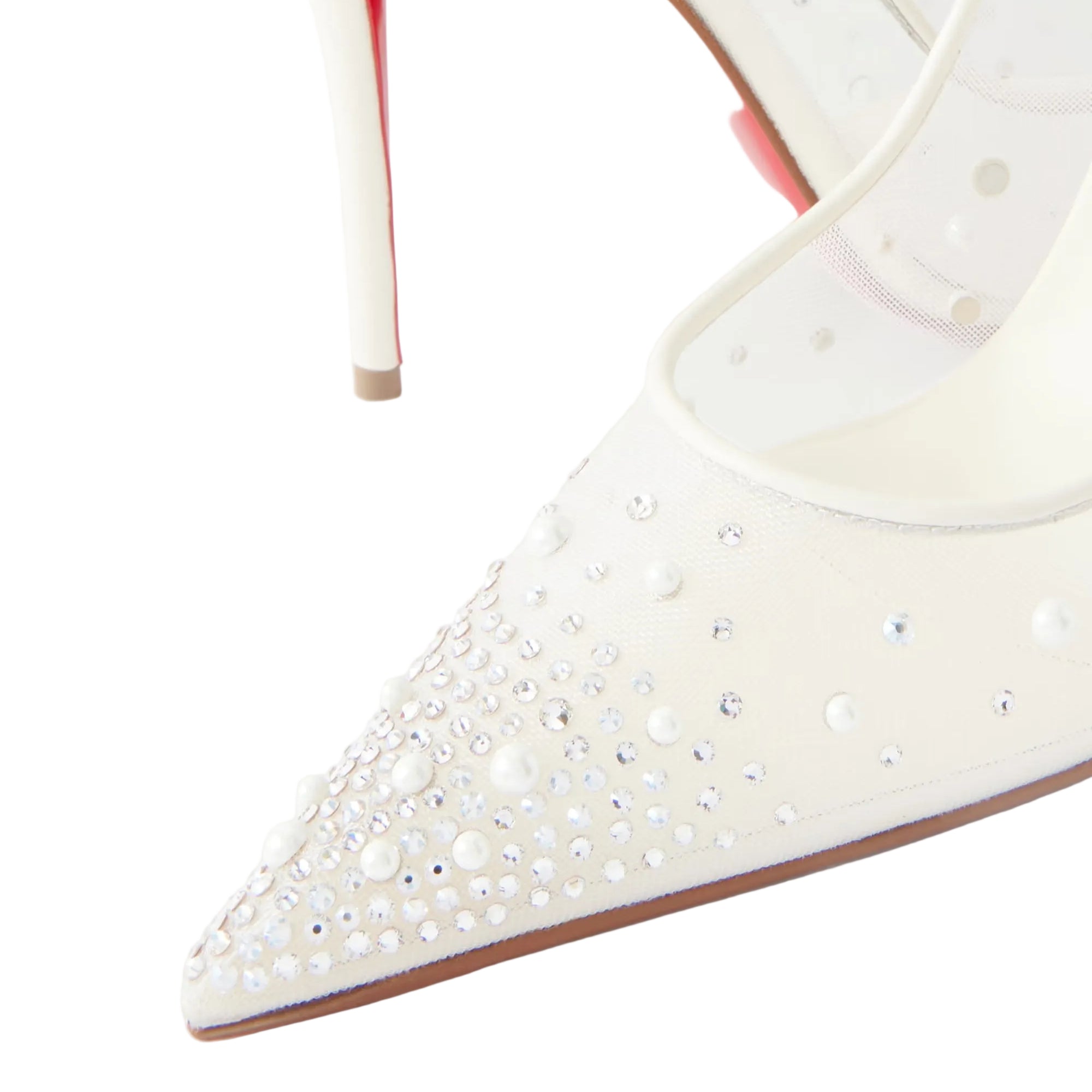 CHRISTIAN LOUBOUTIN MISS Z DEGRASTRASS PERLA WHITE