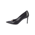 LOUIS VUITTON SATIN CRYSTAL BLOSSOM SLINGBACK PUMP BLACK