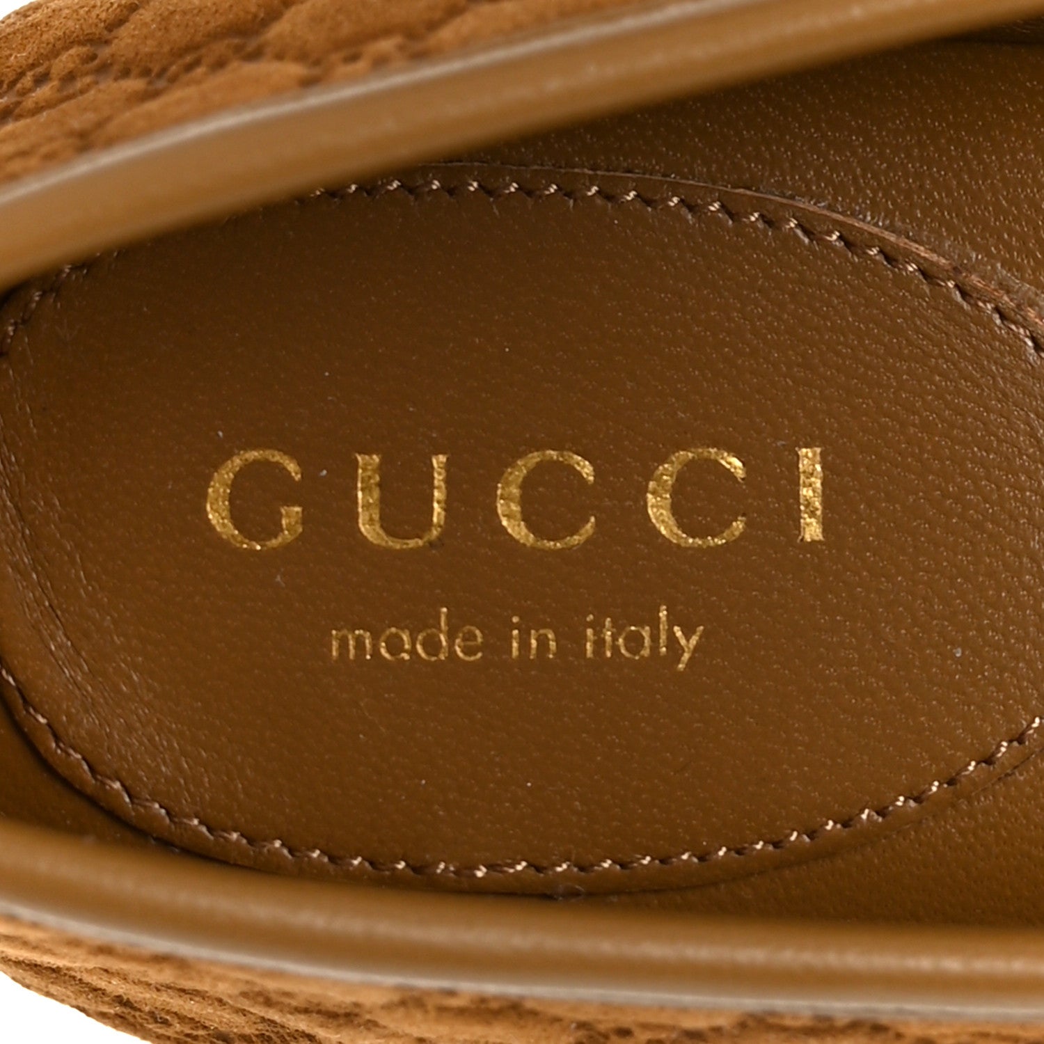 KID SCAMOSCIATO MICRO GG MONOGRAM HORSEBIT BALLET FLATS CUOIO DAFNE