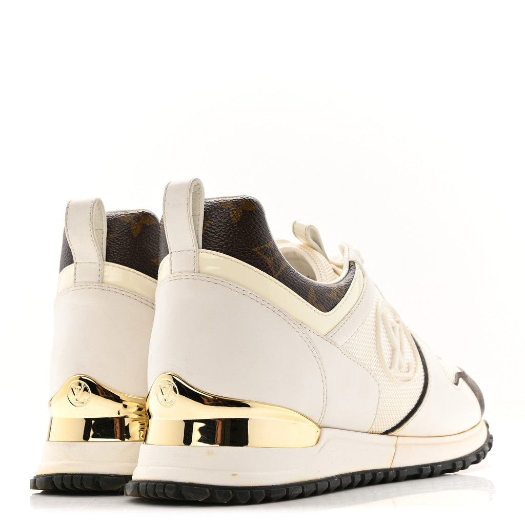 CALFSKIN MONOGRAM RUN AWAY SNEAKERS WHITE