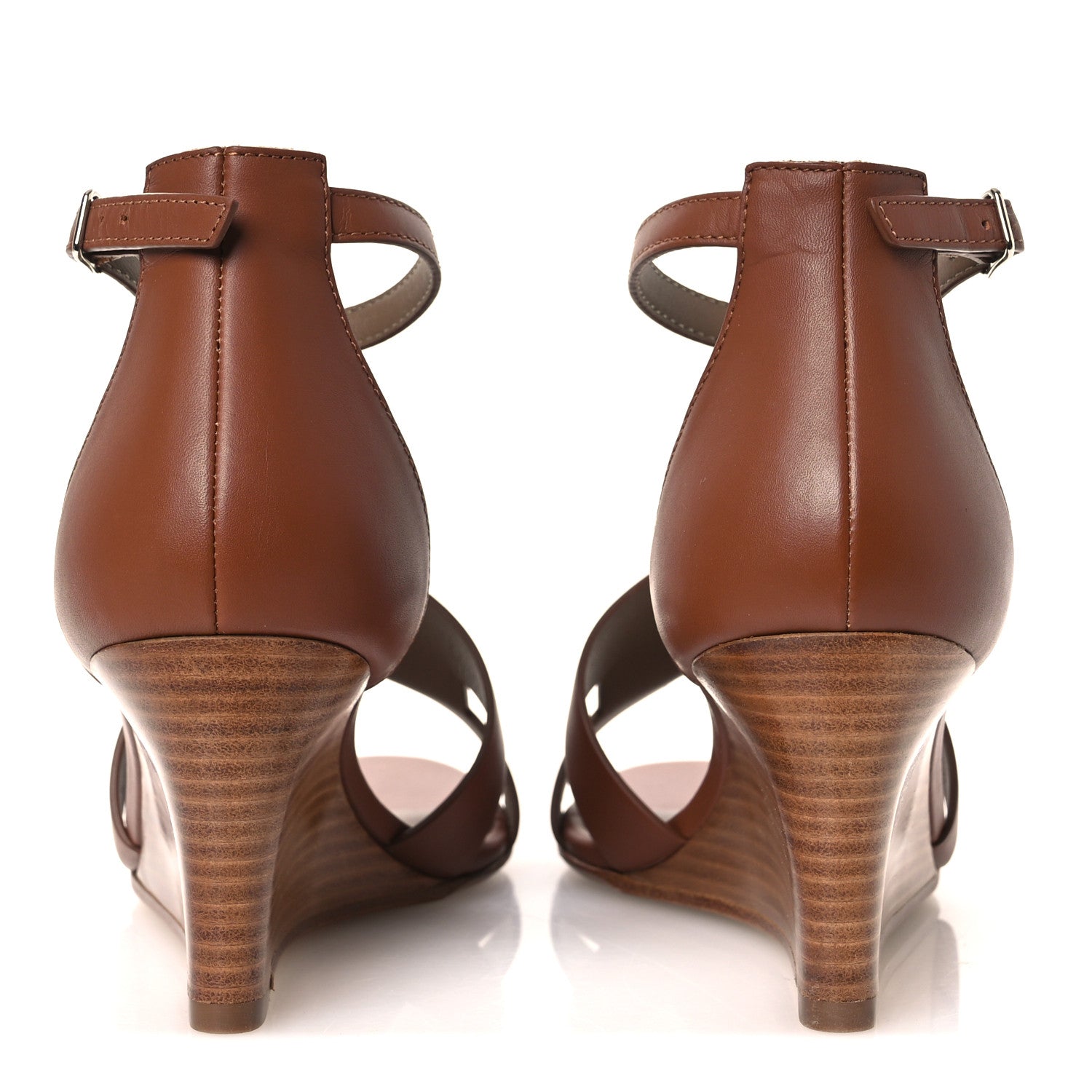 CALFSKIN LEGEND WEDGE SANDALS GOLD