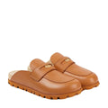 Miu Miu Foule Leather Mules - Brown