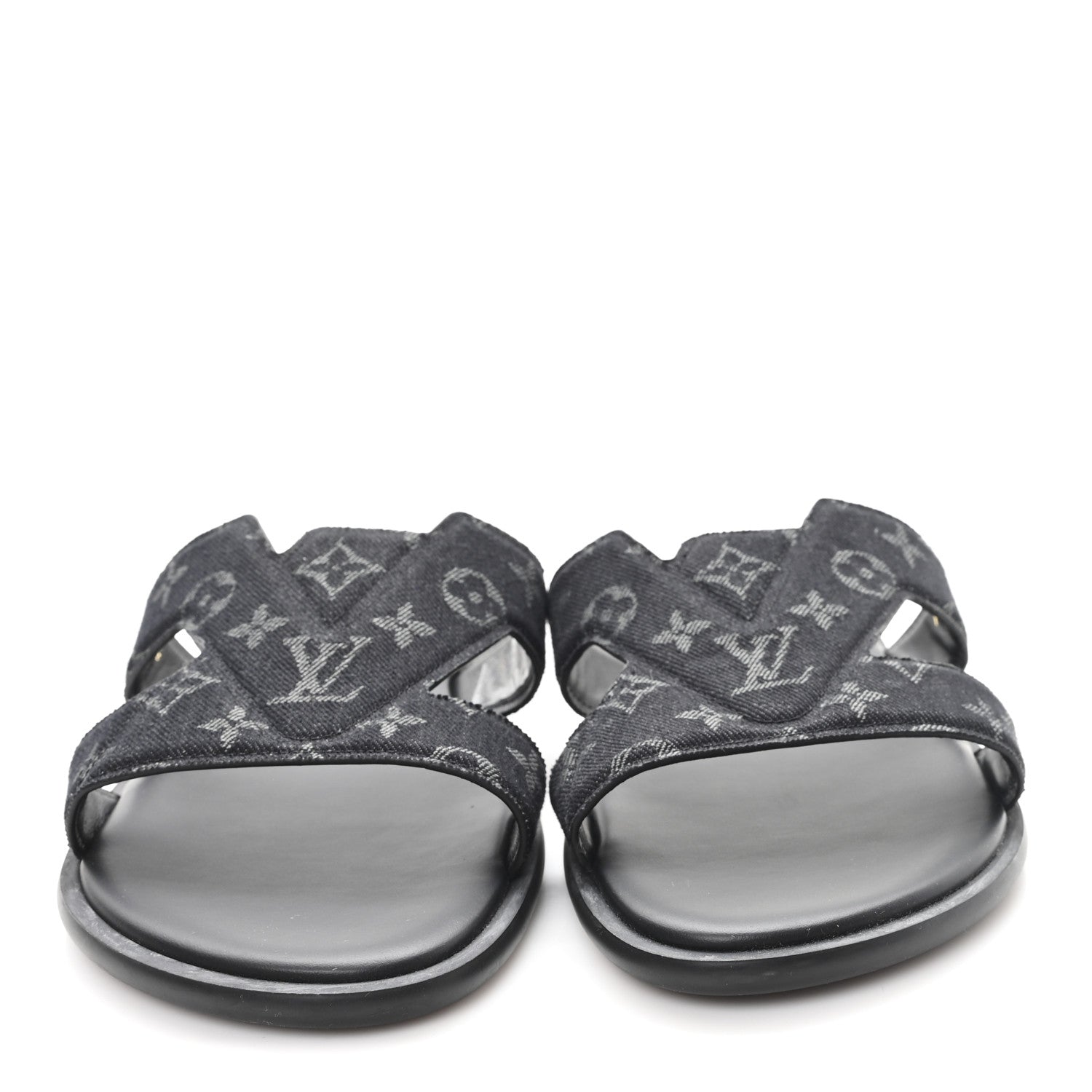 MONOGRAM DENIM MENS LV OASIS MULES BLACK