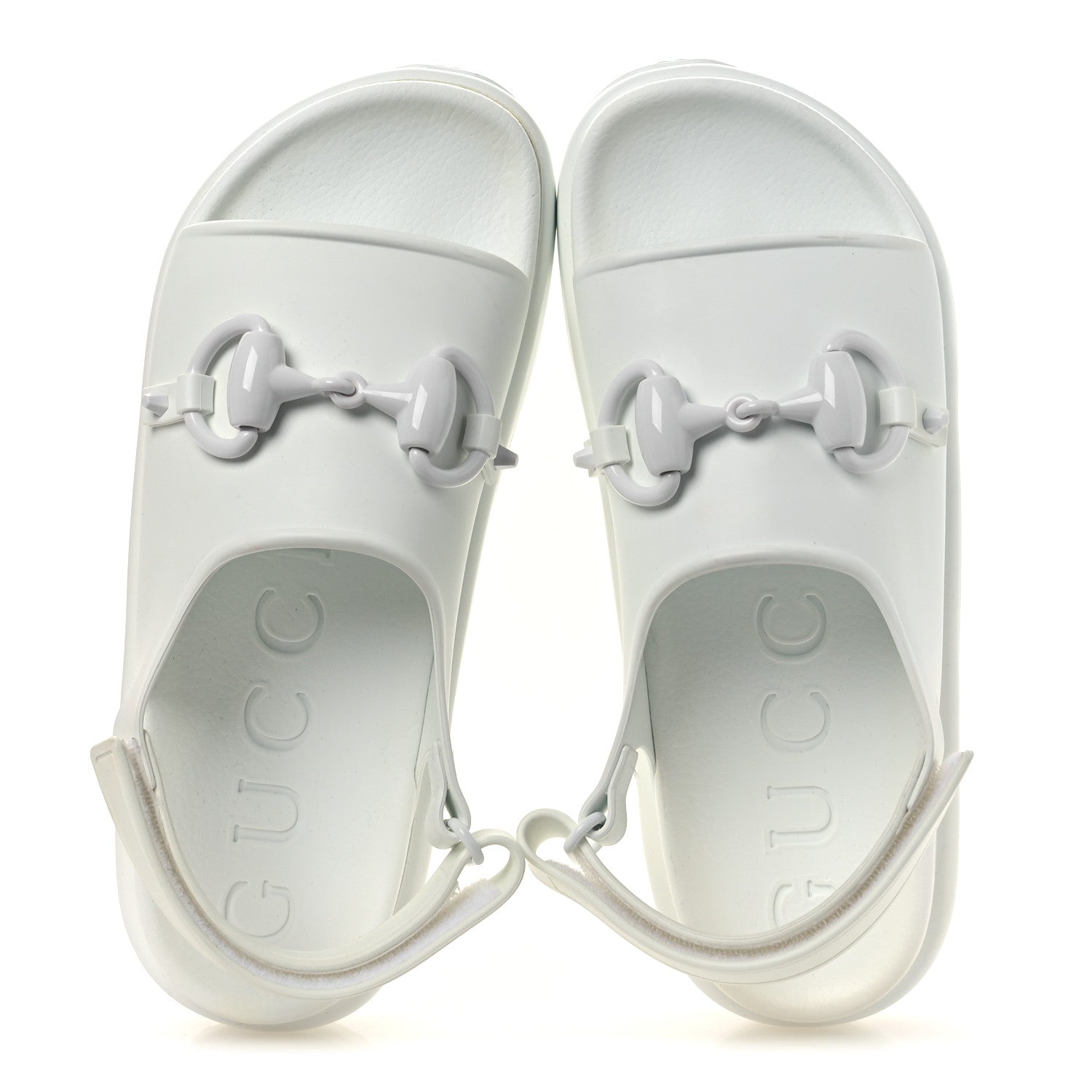 SOFT RUBBER HORSEBIT TOUCH WOMENS STRAPPED SANDALS GREAT WHITE