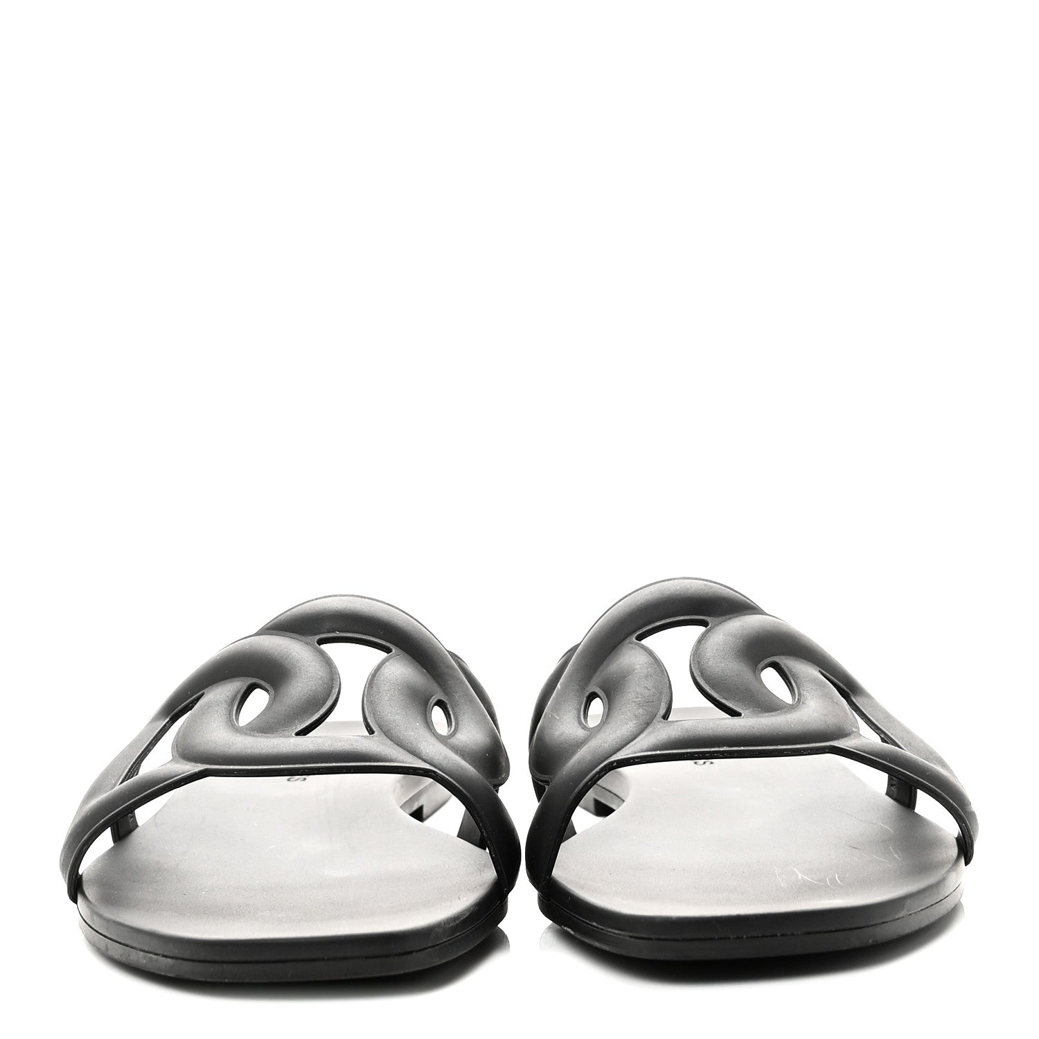 RUBBER ALOHA SANDALS BLACK