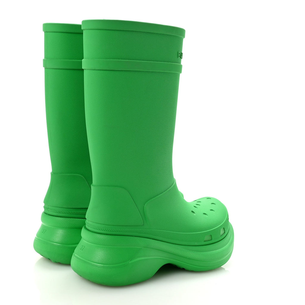 X CROCS RUBBER WOMENS RAIN BOOTS GRASS GREEN
