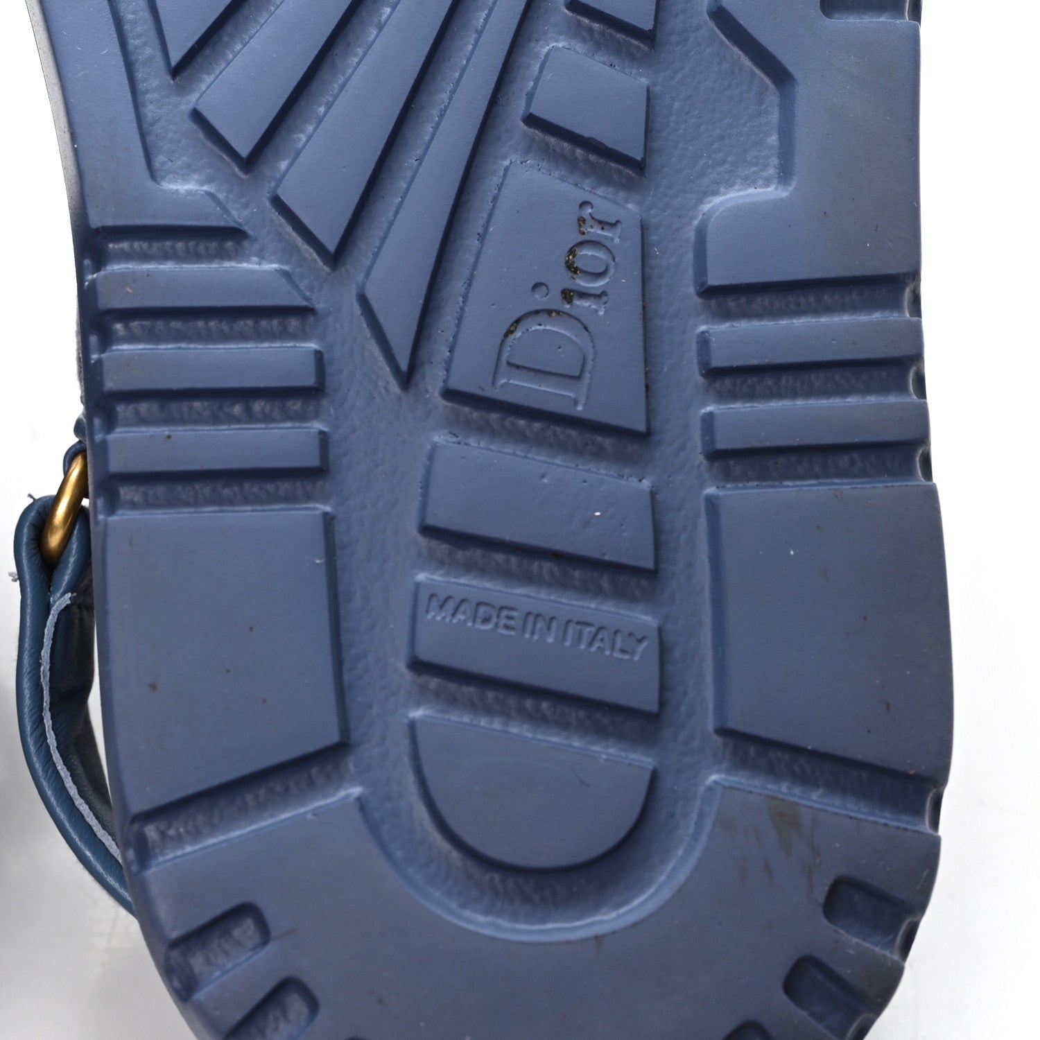 DENIM CANNAGE EMBROIDERED DIORACT SANDALS BLUE