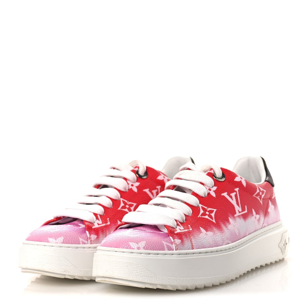 LOUIS VUITTON MONOGRAM ESCALE TIME OUT SNEAKERS RED