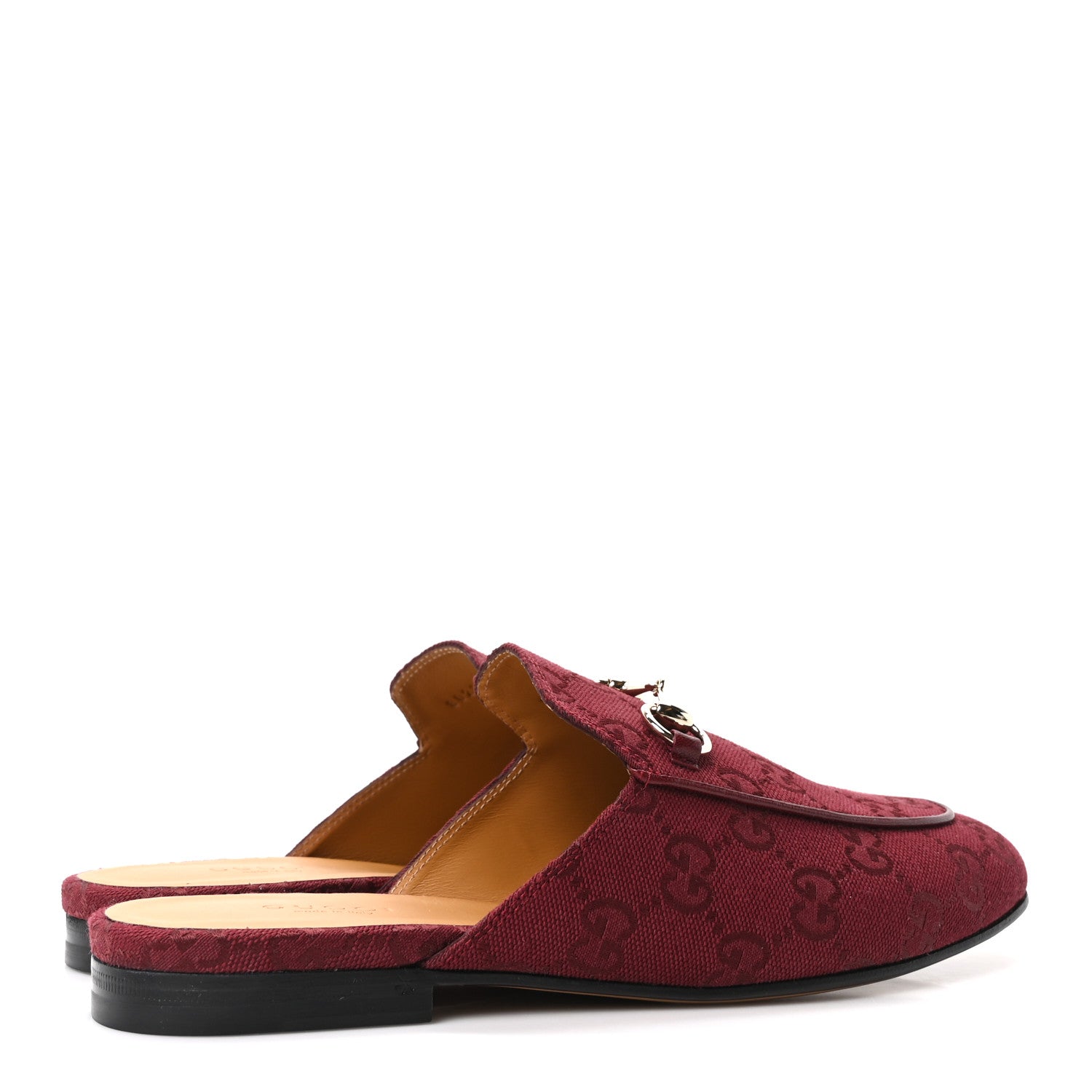 GG MONOGRAM CANVAS WOMENS PRINCETOWN SLIPPERS ANCORA