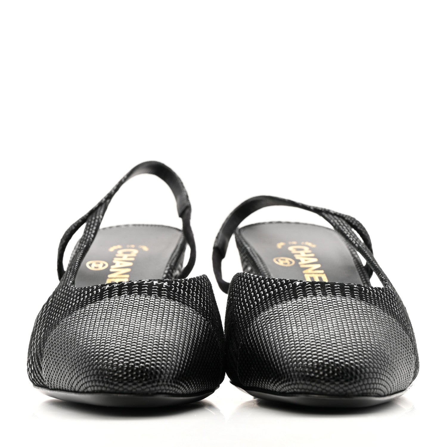 SUEDE KIDSKIN CAP TOE CC SLINGBACK PUMPS BLACK