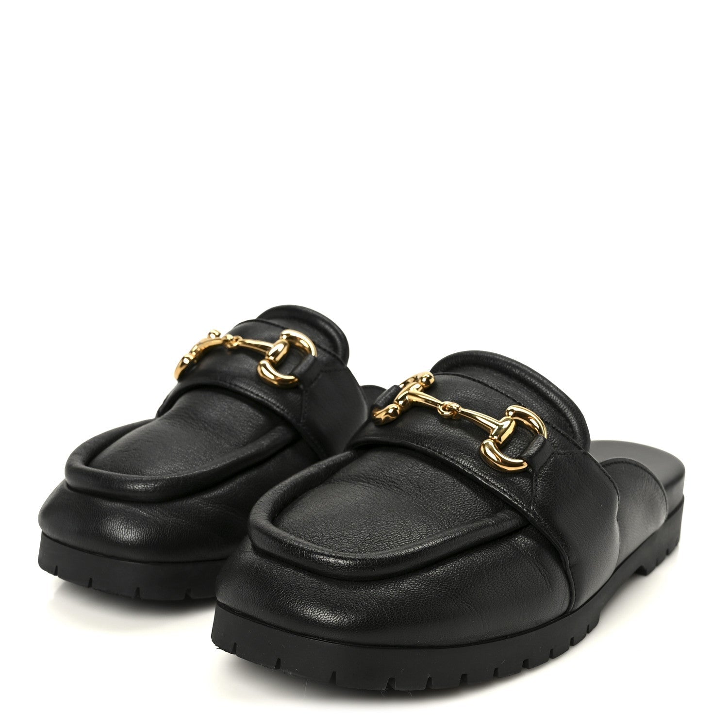 GOATSKIN AUROVILLE HORSEBIT MULES BLACK