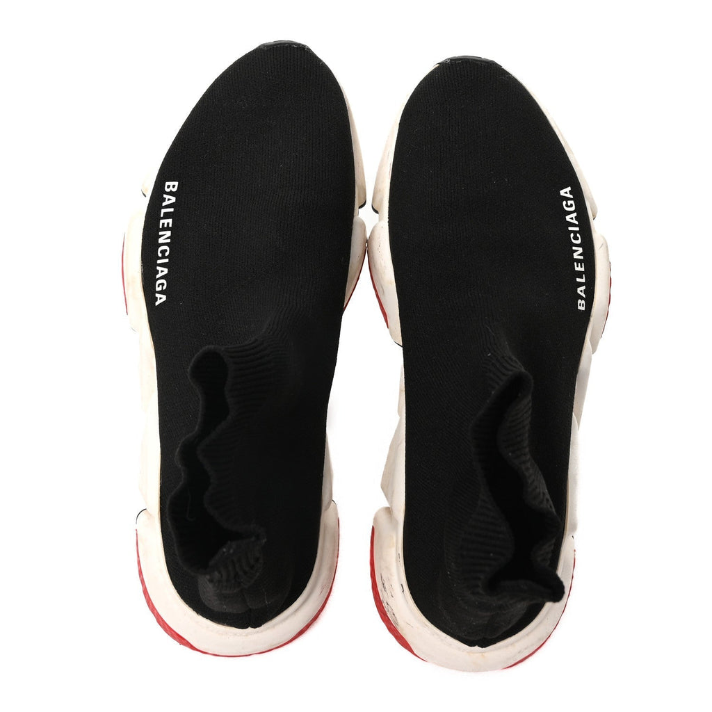 NEOPRENE KNIT WOMENS SPEED SNEAKERS BLACK WHITE RED