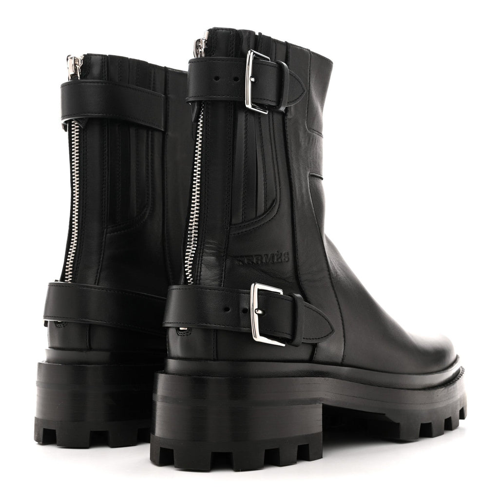 CALFSKIN JAIME ANKLE BOOTS BLACK