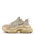 FABRIC MESH WOMENS TRIPLE S SNEAKERS WHITE