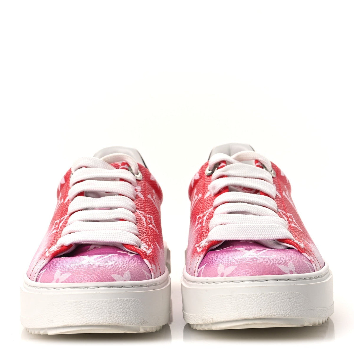 LOUIS VUITTON MONOGRAM ESCALE TIME OUT SNEAKERS RED