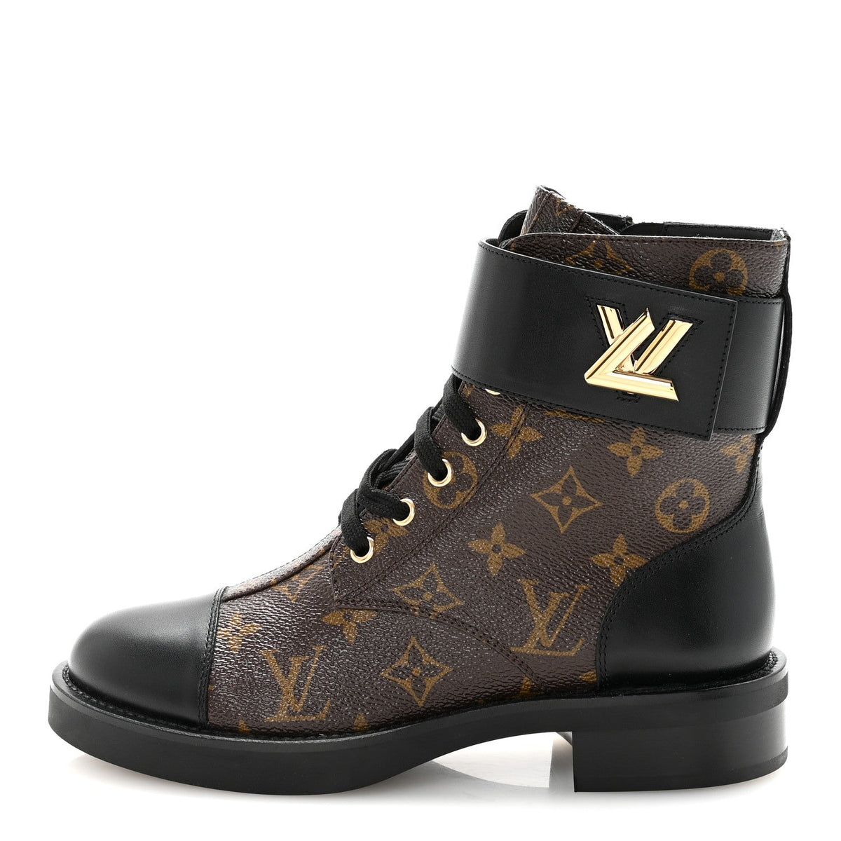LOUIS VUITTON CALFSKIN WONDERLAND FLAT RANGER BOOTS MONOGRAM BROWN