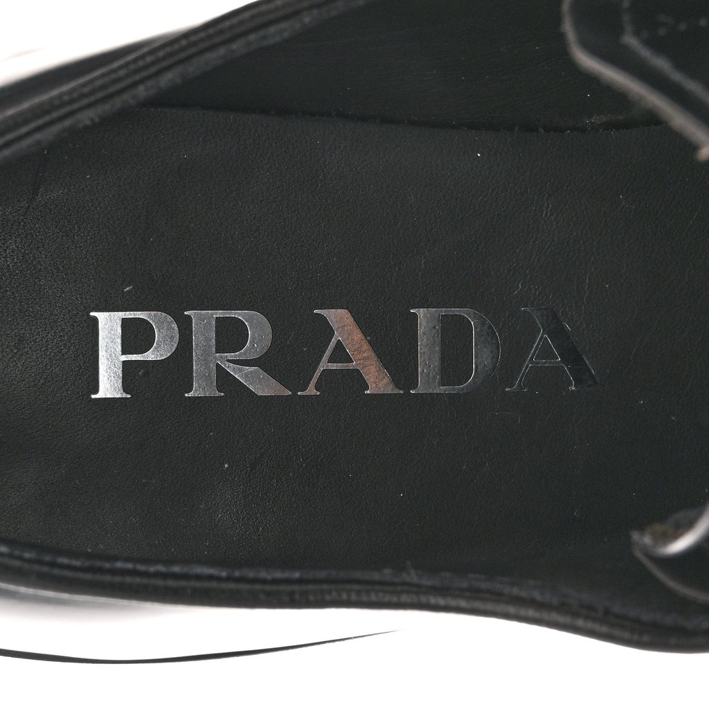 SPAZZOLATO ROIS MONOLITH 55MM DERBY LOAFERS BLACK WHITE
