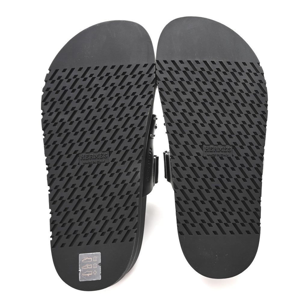 CALFSKIN MEDOR STUDDED WOMENS CHYPRE SANDALS BLACK
