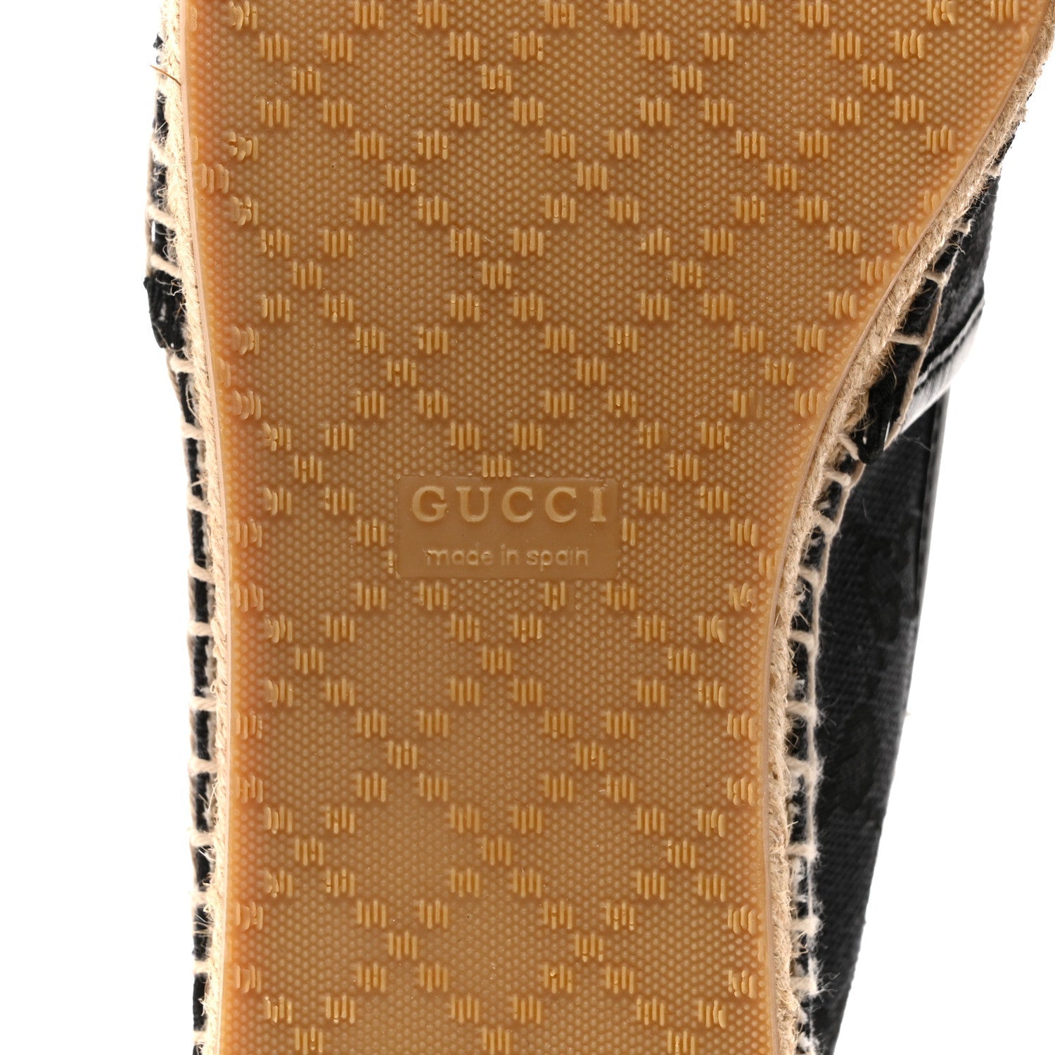 GUCCI MONOGRAM CANVAS ESPADRILLES BLACK