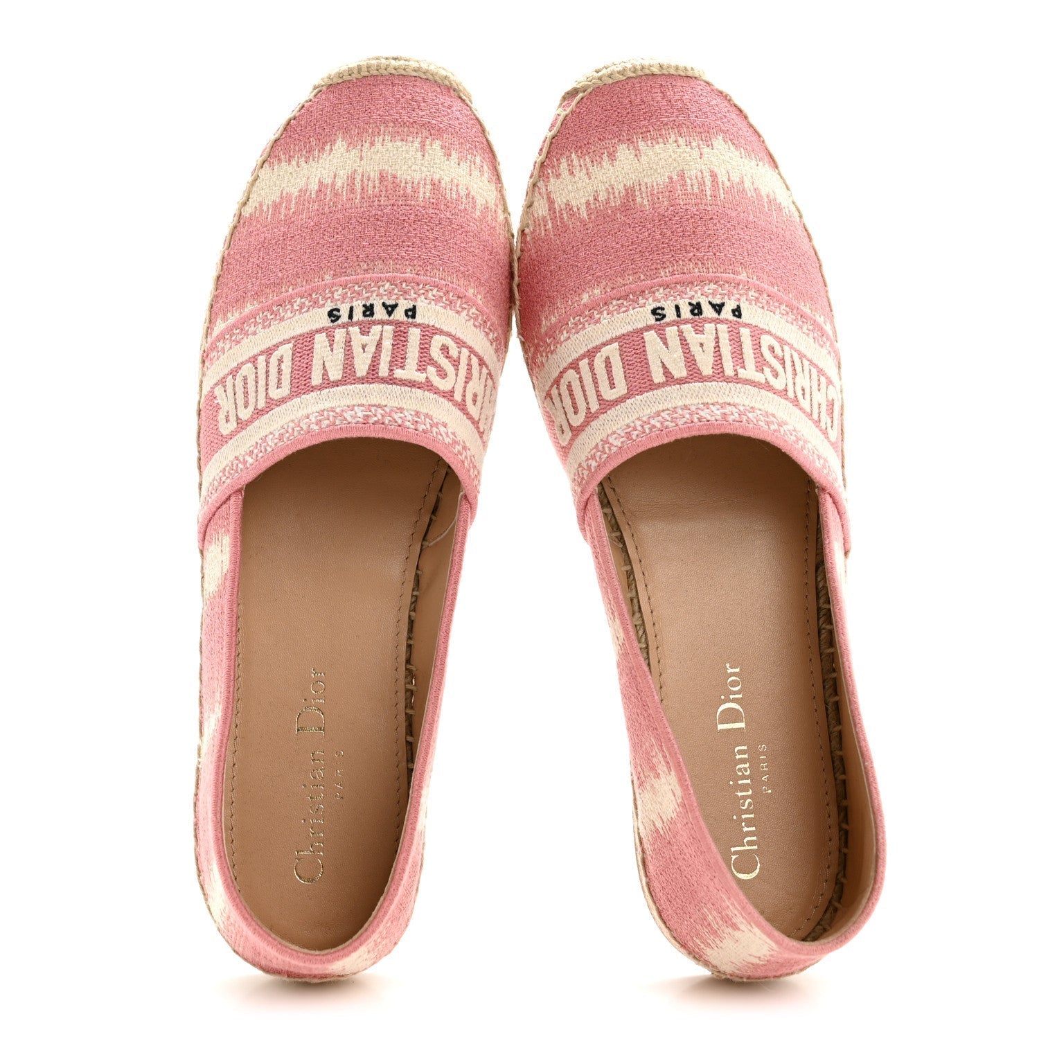 COTTON D-STRIPES EMBROIDERED GRANVILLE 15MM ESPADRILLES DEEP NUDE