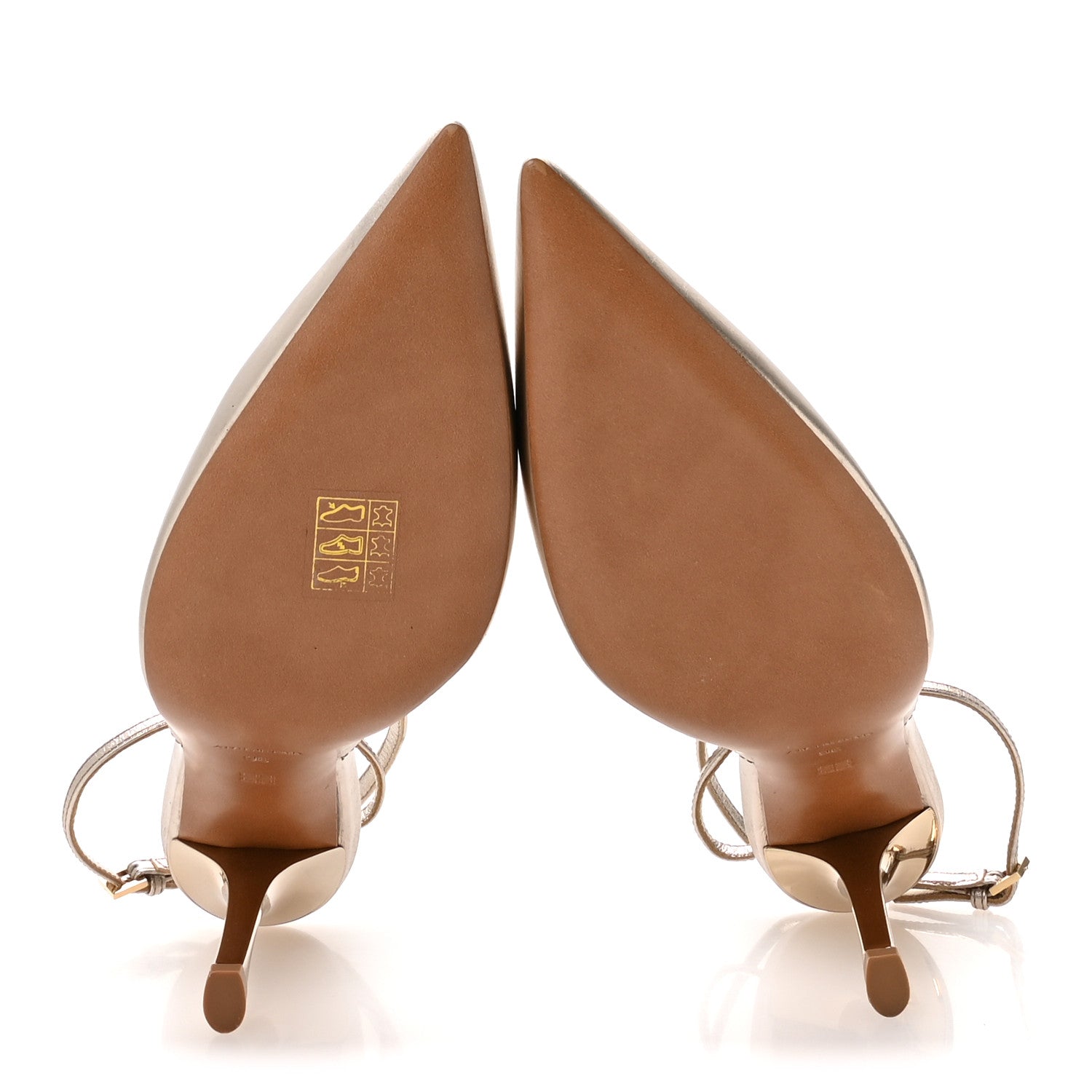 LAMINATED SHEEPSKIN SHOW SLINGBACK PUMPS DUSTY GOLD