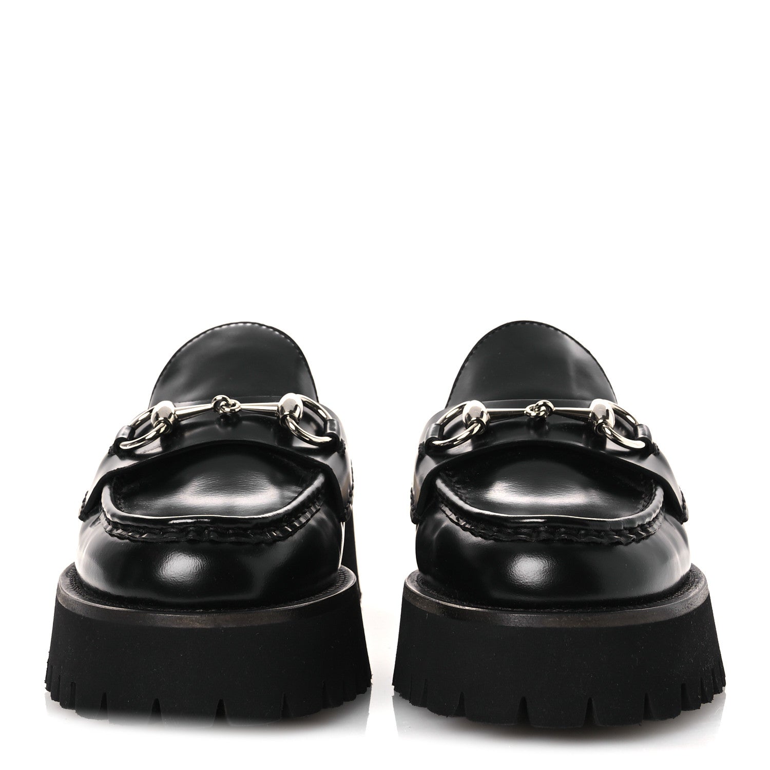 CORDOVAN LUX WOMENS SYLKE HORSEBIT PLATFORM MULES BLACK
