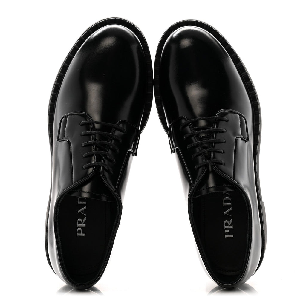 SPAZZOLATO CALZATURE DONNA 50MM DERBY LOAFERS BLACK