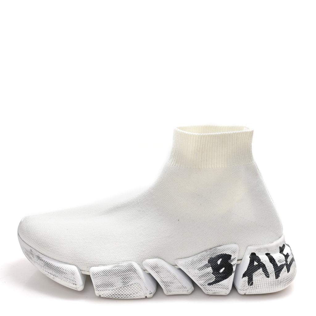 TECHNICAL 3D RECYCLED KNIT GRAFITTI WOMENS SPEED 2.0 SNEAKERS WHITE