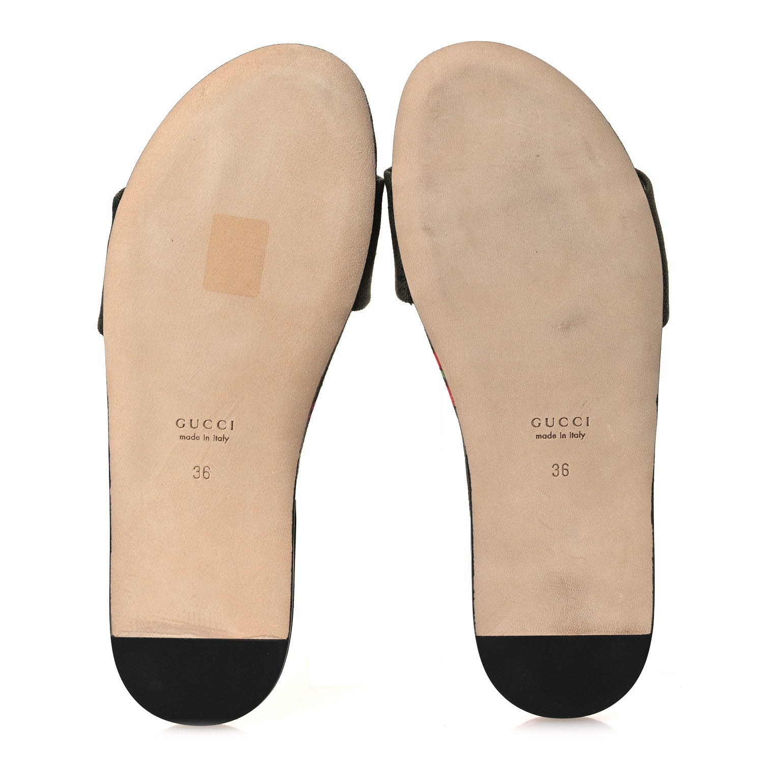 CANVAS FLORA FLORAL HORSEBIT SLIDE SANDALS GREEN