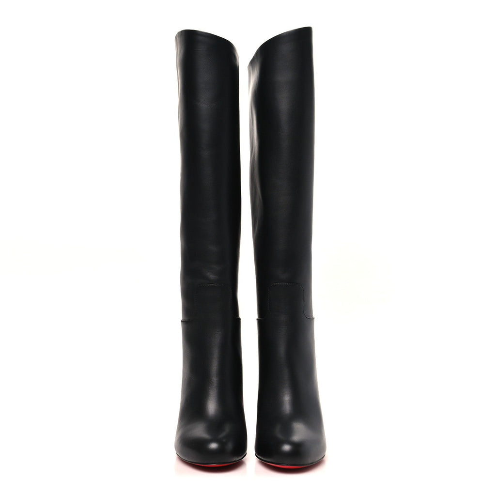 CALFSKIN LOO BOTTA 85 KNEE HIGH BOOTS BLACK