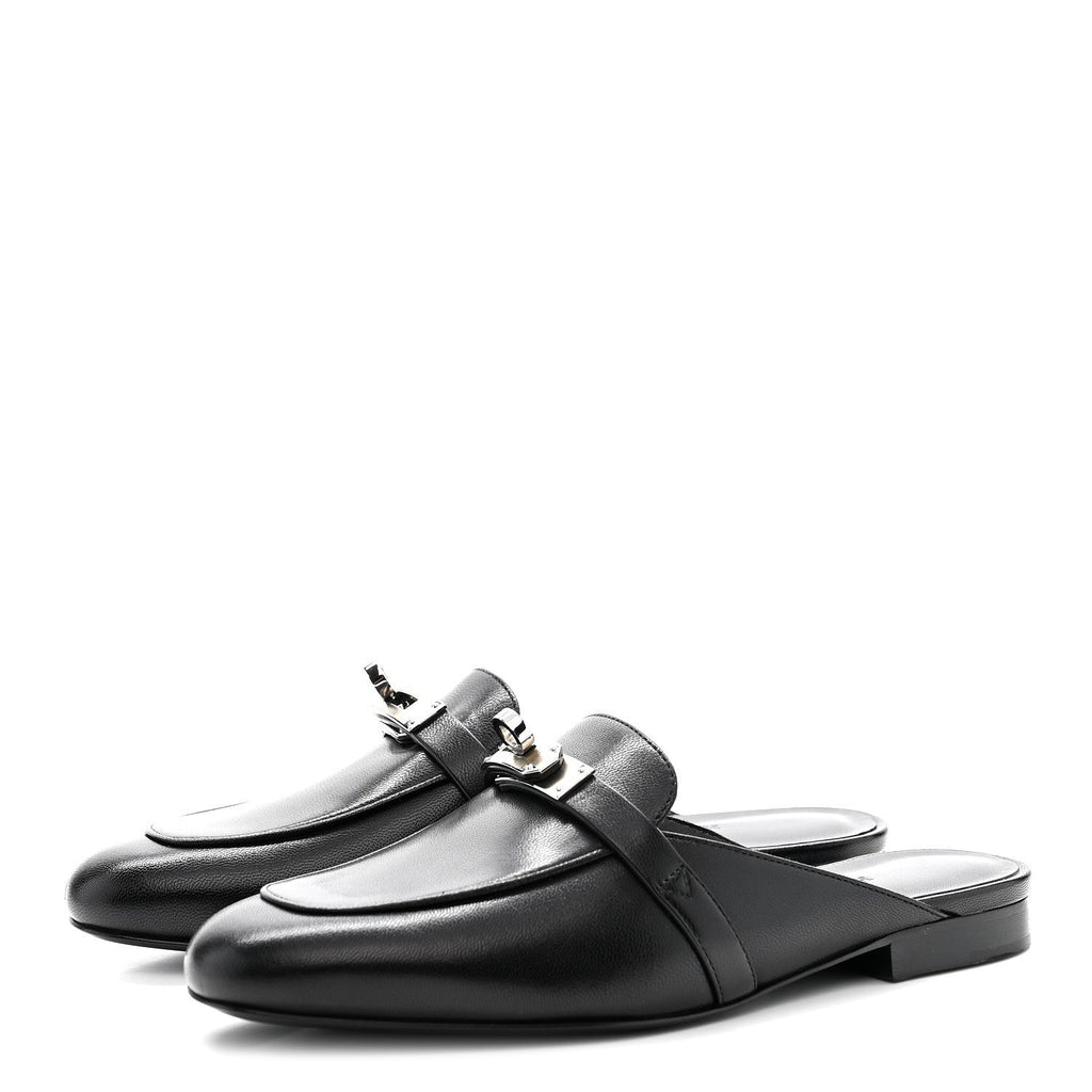 GOATSKIN OZ MULES BLACK