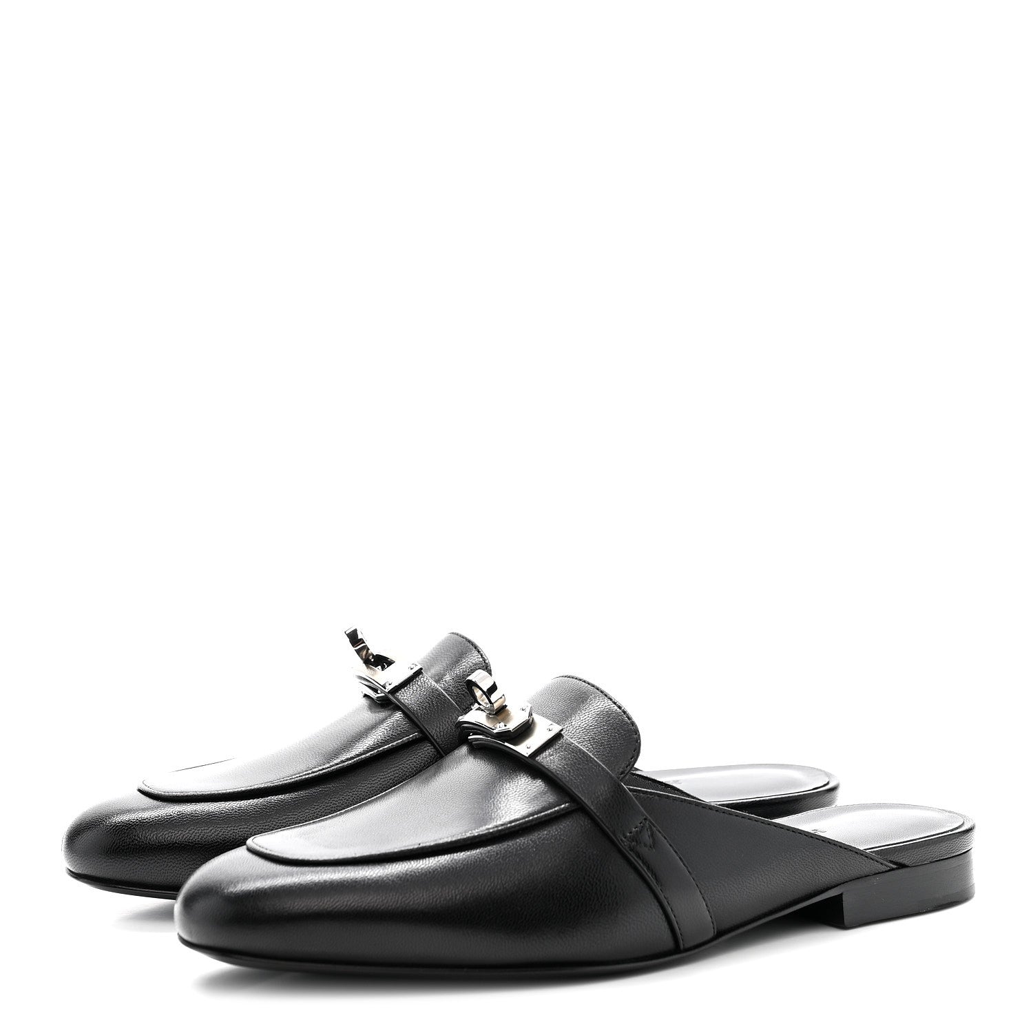 GOATSKIN OZ MULES BLACK