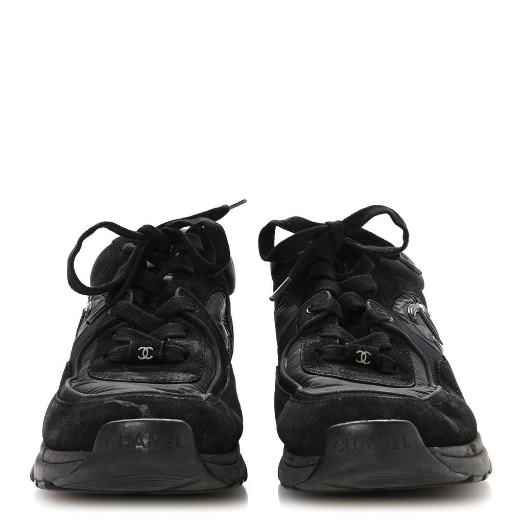 FABRIC CALFSKIN SUEDE CC SNEAKERS BLACK